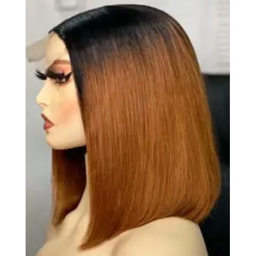 Ombre Straight Blunt Wig With Closure T1/30